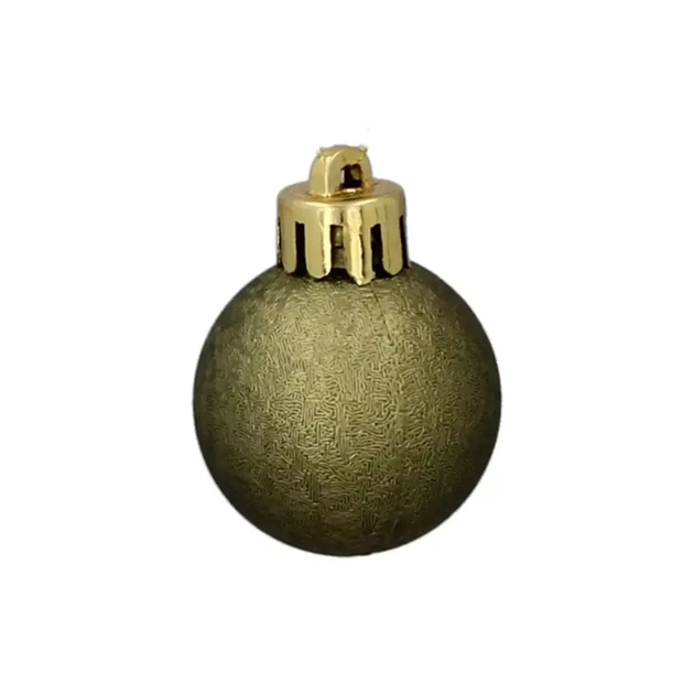 Ялинкова іграшка Chomik пластикові кульки компл. 24 шт, 3см, оливкові (5900779877153_2) - picture 3