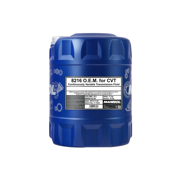 Трансмісійна олива Mannol 8216 O.E.M. for CVT 20л (MN8216-20) - изображение 1