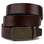 Ремінь Vintage Чоловічий із зернистою пряжкою автомат Коричневий (20273) - зменшене зображення 1