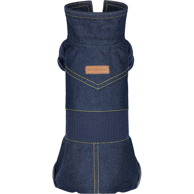 Комбінезон для тварин Pet Fashion "Jeans" S (темно-синій) (4823082427154) - зображення 1
