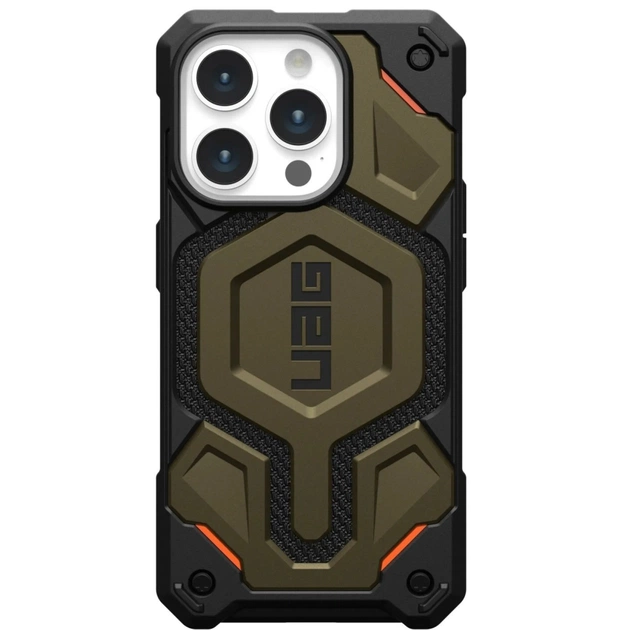 Чехол для мобильного телефона UAG Apple iPhone 15 Pro Monarch Pro Magsafe, Kevlar Elemental Green (11422111397B) - изображение 1