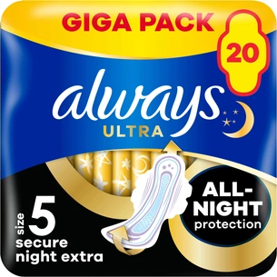 Гігієнічні прокладки Always Ultra Secure Night Extra Розмір 5 20 шт. (8006540903766) зображення 1