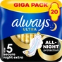 Гігієнічні прокладки Always Ultra Secure Night Extra Розмір 5 20 шт. (8006540903766) - зменшене зображення 1