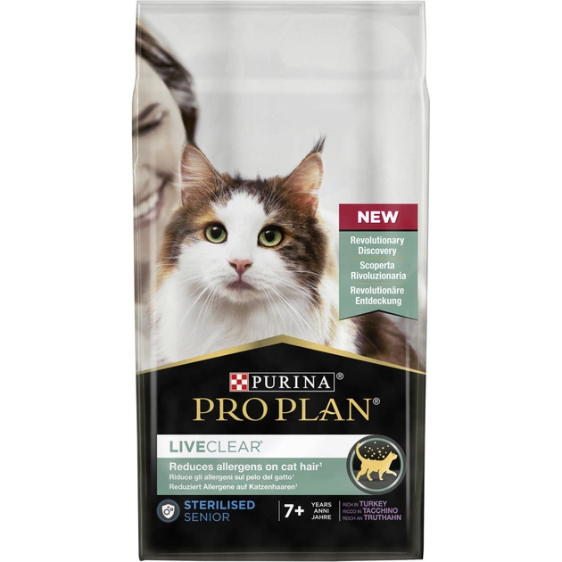 Сухий корм для кішок Purina Pro Plan LiveClear для стерилізованих котів старше 7 років 1.4 кг (7613287232731) - picture 2