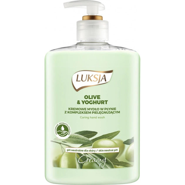 Рідке мило Luksja Creamy Olive & Yoghurt 500 мл (5900998007195) - зображення 1