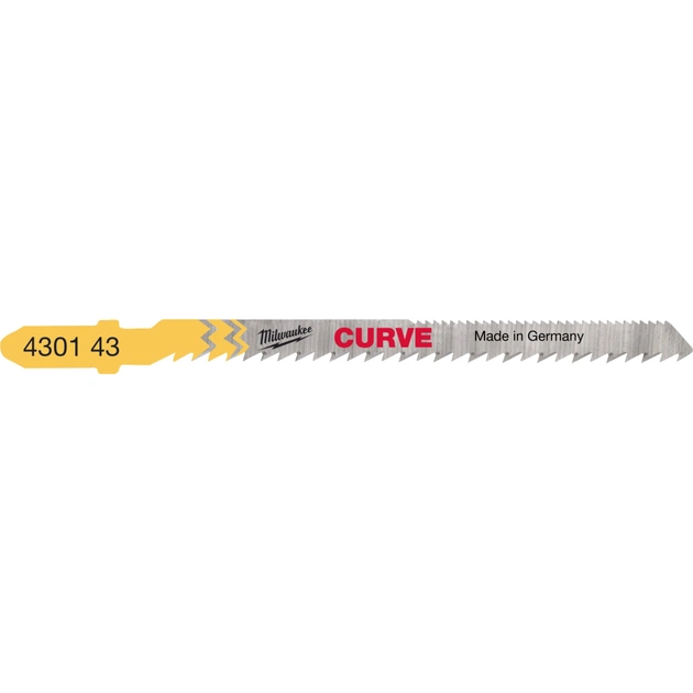 Полотно Milwaukee для лобзика Curve, 75мм/шаг зуба 2,5мм, 5шт, фигурный рез, древесина (4932430143) - изображение 1