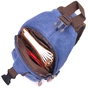 Сумка Vintage З USB кабелем через плече із текстилю Синя (21224) - зменшене зображення 5