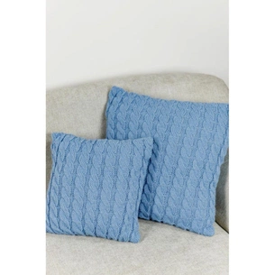 Наволочка Прованс декоративна в'язана Коси волошкова 45х45 (028638) зображення 1