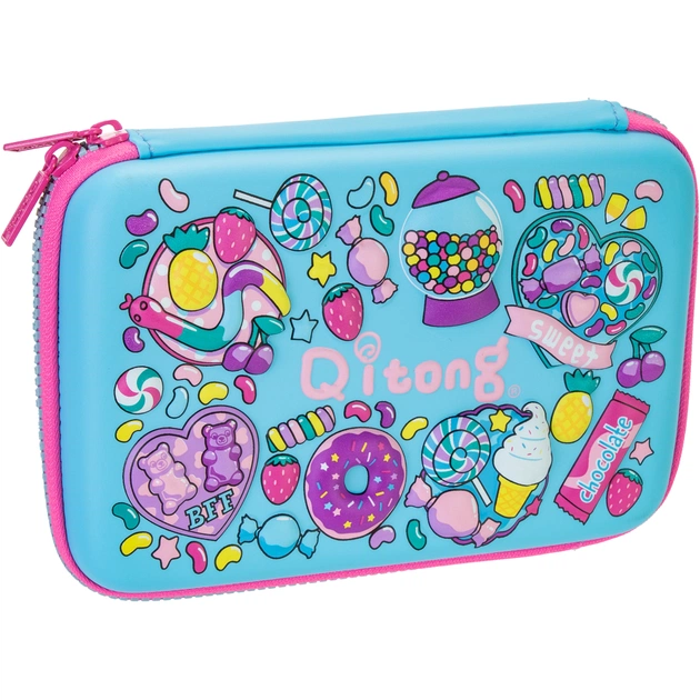 Пенал Cool For School 1 отделение с органайзером голубой (QT-5627-Blue) - изображение 1