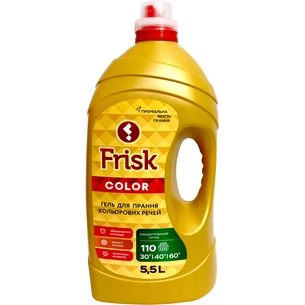 Гель для прання Frisk Color Преміальна якість для кольорових тканин 5.5 л (4820197120765) зображення 1