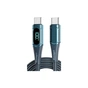 Дата кабель USB-C to USB-C 1.0m 100W Digital Display blue Essager (ES-XCTT1-YD03) - уменьшенное изображение 1