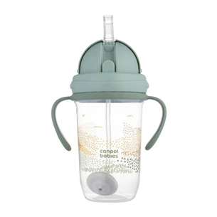 Поильник-непроливайка Canpol babies MOUNTAINS з трубочкою і обтяжувачем, 270 мл, зелена (56/620_gre) изображение 1