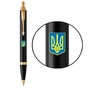 Ручка кулькова Parker IM 17 UKRAINE Black GT BP Герб України син-жовтий (22032_T0076u) - зменшене зображення 1