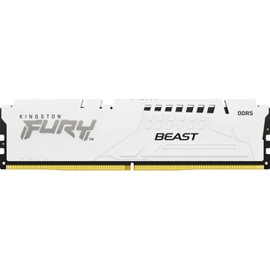 Модуль пам'яті для комп'ютера DDR5 32GB 5200 MHz FURY Beast White Kingston Fury (ex.HyperX) (KF552C40BW-32) зображення 1