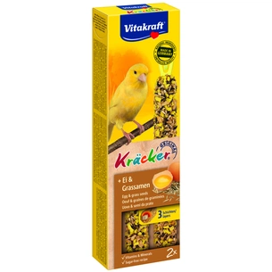 Ласощі для птахів Vitakraft Kracker для канарок з яйцем 54 г (4008239212658) зображення 1