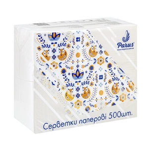 Серветки столові Parus 1 шар 500 шт. (4820205440410) зображення 1