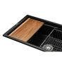 Мийка кухонна GRANADO Optimal Estella black (+ змішувач Badalona LUX inox + дозатор Redondo inox + коши (ksg0201) - зменшене зображення 6