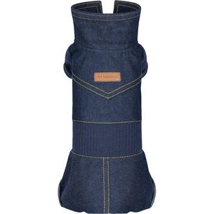 Комбінезон для тварин Pet Fashion "Jeans" S (темно-синій) (4823082427154) зображення 1