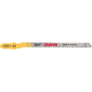 Полотно Milwaukee для лобзика Curve, 75мм/ крок зуба 2,5мм, 5шт, фігурний різ, деревина (4932430143) зображення 1