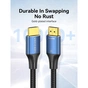 Кабель мультимедійний HDMI M to HDMI M 5.0m 8K cotton braided blue VENTION (ALGLJ) - preview 3