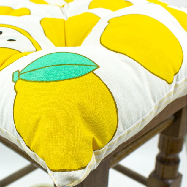 Подушка на стілець MirSon Бязь Принт 17-0531 Striped Lemon 40х50 см (2200006276883) - зображення 5