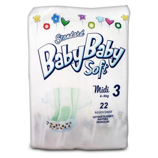 Підгузки BabyBaby Soft Standard Midi 3 (4-9 кг) 22 шт (8588004865594) - изображение 1