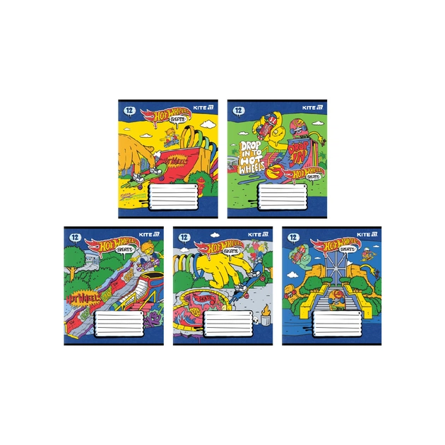 Тетрадь Kite Hot Wheels, 12 листов, клетка (HW25-232-2) - изображение 1