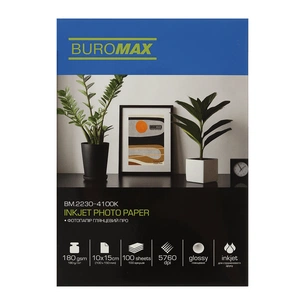 Фотопапір Buromax PRO 10х15см, Glossy 180 г/м2, 100ст. (BM.2230-4100K) зображення 1