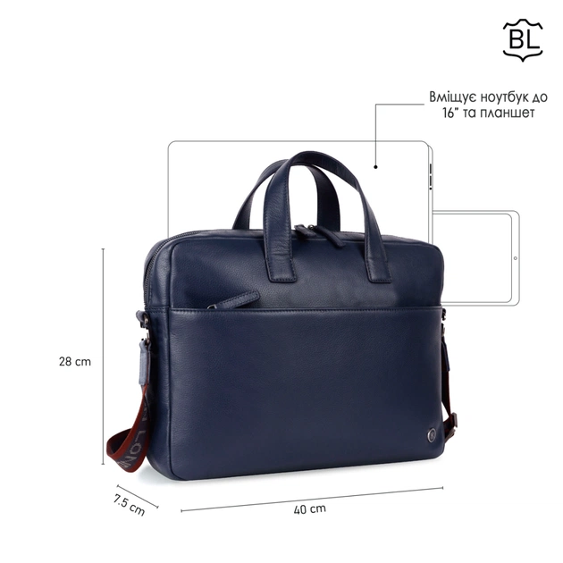 Сумка Brampton London Commandeer Navy (64547 NAVY) - зображення 10