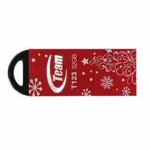 USB флеш накопичувач Team 32Gb T123 Red Xmas (TT12332GR10) зображення 1