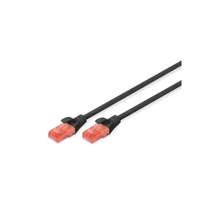 Патч-корд 10м, CAT 6 UTP, AWG 26/7, Cu, LSZH, black Digitus (DK-1617-100/BL) зображення 1