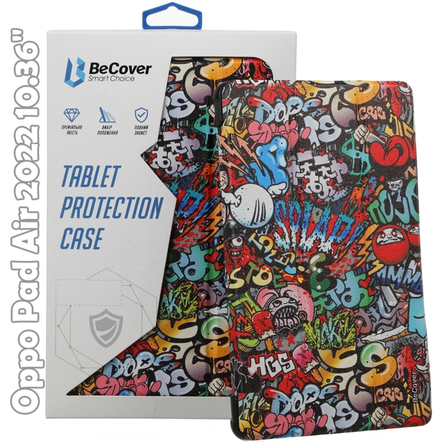 Чохол до планшета BeCover Smart Case Oppo Pad Air 2022 10.36" Graffiti (709516) - изображение 1