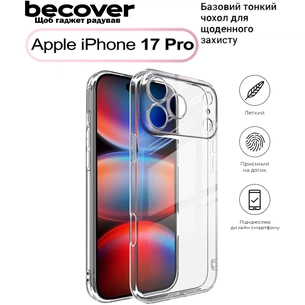 Чохол до мобільного телефона BeCover Apple iPhone 17 Pro Transparent (713761) зображення 1