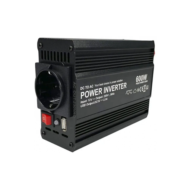 Автомобільний інвертор Bottari DC 12V - AC 230V 600W (54655-IS) - зображення 5