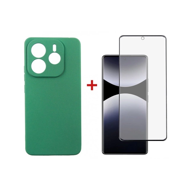 Чохол до мобільного телефона Dengos Kit Xiaomi Redmi Note 14 case Soft + glass (Mint) (DG-KM-131) - зображення 1