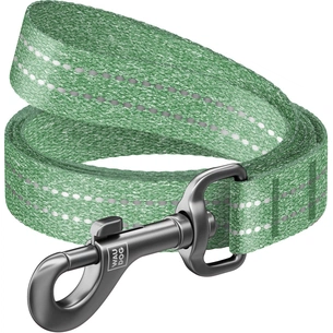 Повідець для собак WAUDOG Re-cotton світловідбивний L-XL Ш 25 мм Д 300 см салатовий (03215) зображення 1