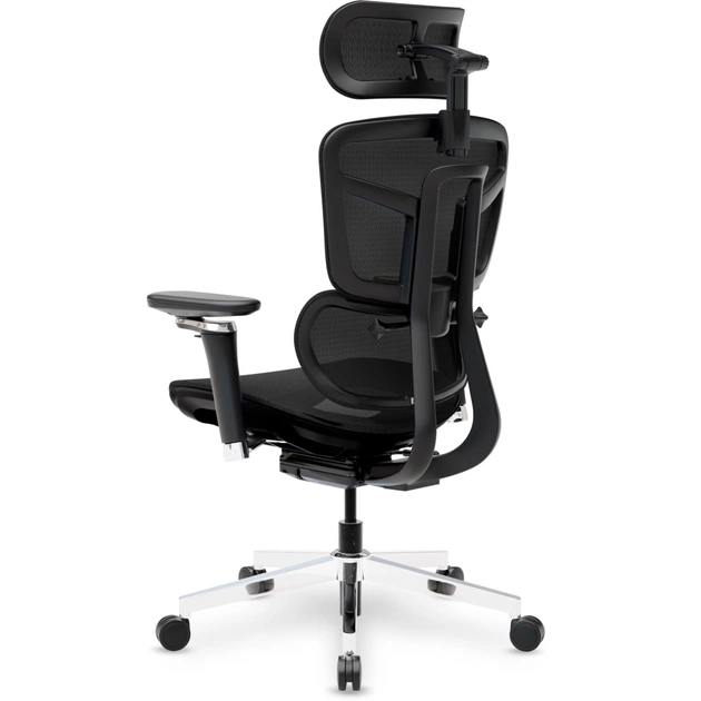 Офісне крісло Mealux S4 Air Black (HF-S4 M/B) - зображення 6