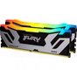 Модуль пам'яті для комп'ютера DDR5 48GB (2x24GB) 8800 MHz Renegade RGB Black/Silver Kingston Fury (ex.HyperX) (KF588CU42RSAK2-48) - зменшене зображення 1