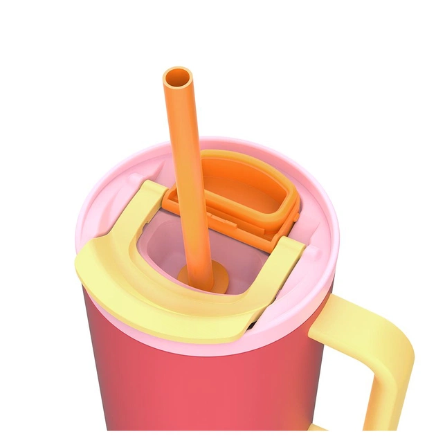 Термокружка Kambukka Rio Pink Papaya 950 мл Коралова з жовтим (11-08002) - picture 6