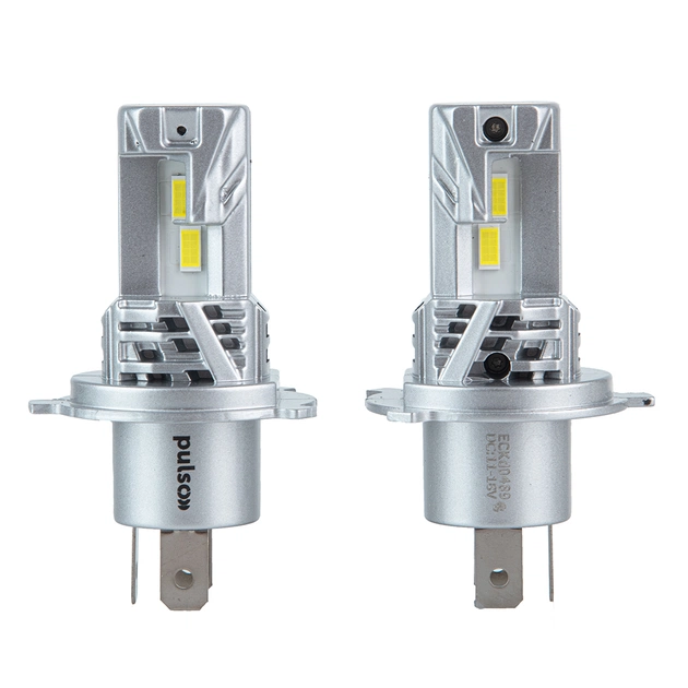 Автолампа PULSO LED-chips 7535/9-18v/2x28w/6000Lm/6500K (M6-H4) - изображение 1