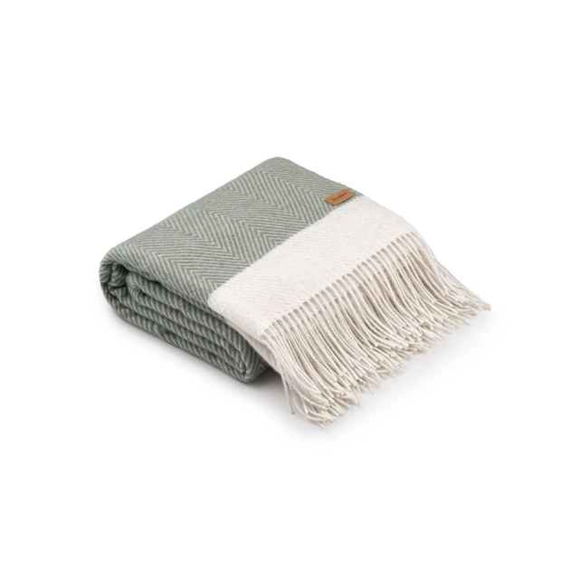 Плед Ardesto Leonardo Bianco 100% вовна 140x200 см зелений (ART0504LB) - picture 6