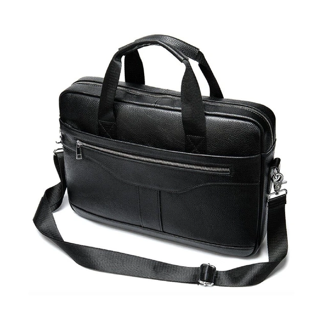 Сумка Vintage Чоловіча з зернистої шкіри Чорна (14886) - зображення 2