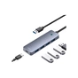 Концентратор Baseus USB 3.0 to 4xUSB 3.0 + USB-C gray (B0005280B811-01) - зменшене зображення 6
