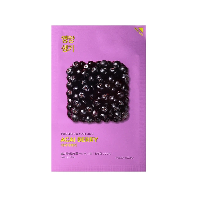 Маска для обличчя Holika Holika Pure Essence Acai Berry Ягоди асаї 20 мл (8806334368142) - изображение 1