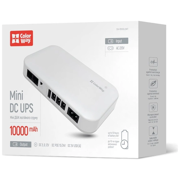 Пристрій безперебійного живлення ColorWay CW-PB100LI3WT 10000mAh 21W (CW-PB100LI3WT) - picture 6