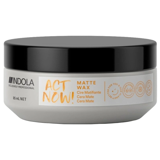 Віск для волосся Indola Act Now! Matte Wax з матовим ефектом 85 мл (4045787578805) - изображение 1