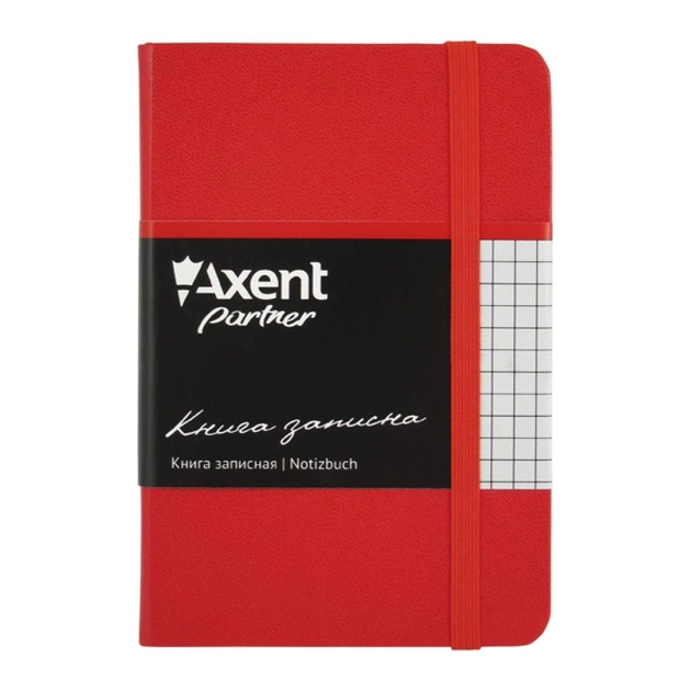 Книга записна Axent Partner, 95*140, 96sheets, square, red (8301-03-А) - зображення 1