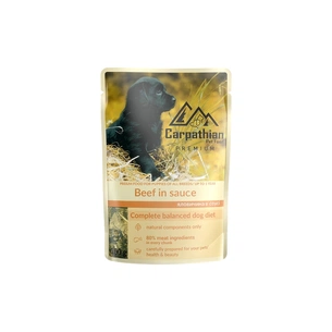 Вологий корм для собак Carpathian Pet Food у соусі з яловичиною 100 г (4820111141159) зображення 1