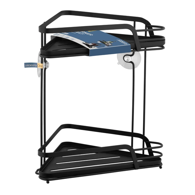 Полиця у ванну Ardesto Vigor 2-ярусна кутова Чорна (ARHK4503PB) - picture 5