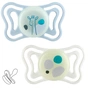 Пустышка Chicco Physio Light силіконова від 2 до 6 місяців 2шт. (люмінесцентна) (71088.41) - уменьшенное изображение 1